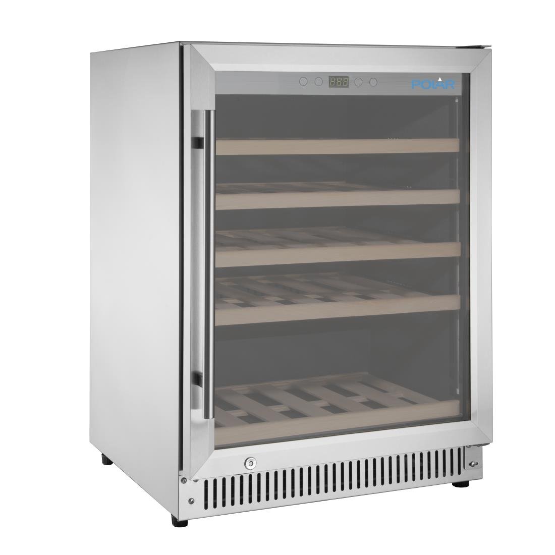 Rafraîchisseur à vin dessous de comptoir en inox Polar Série G 51 bouteilles