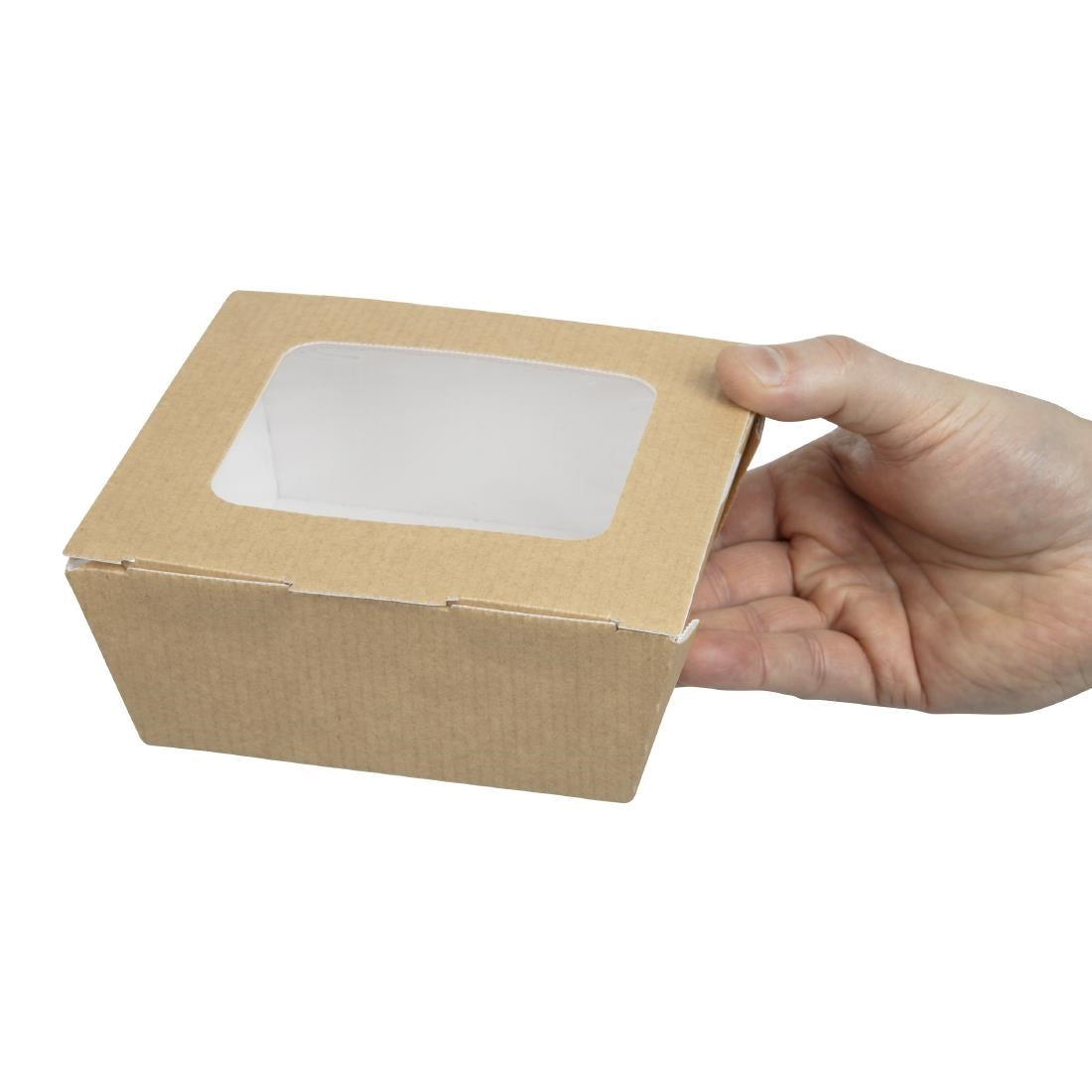 Boîtes alimentaires moyennes en carton avec fenêtre recyclables Huhtamaki 1070ml (lot de 270) - NISBETS