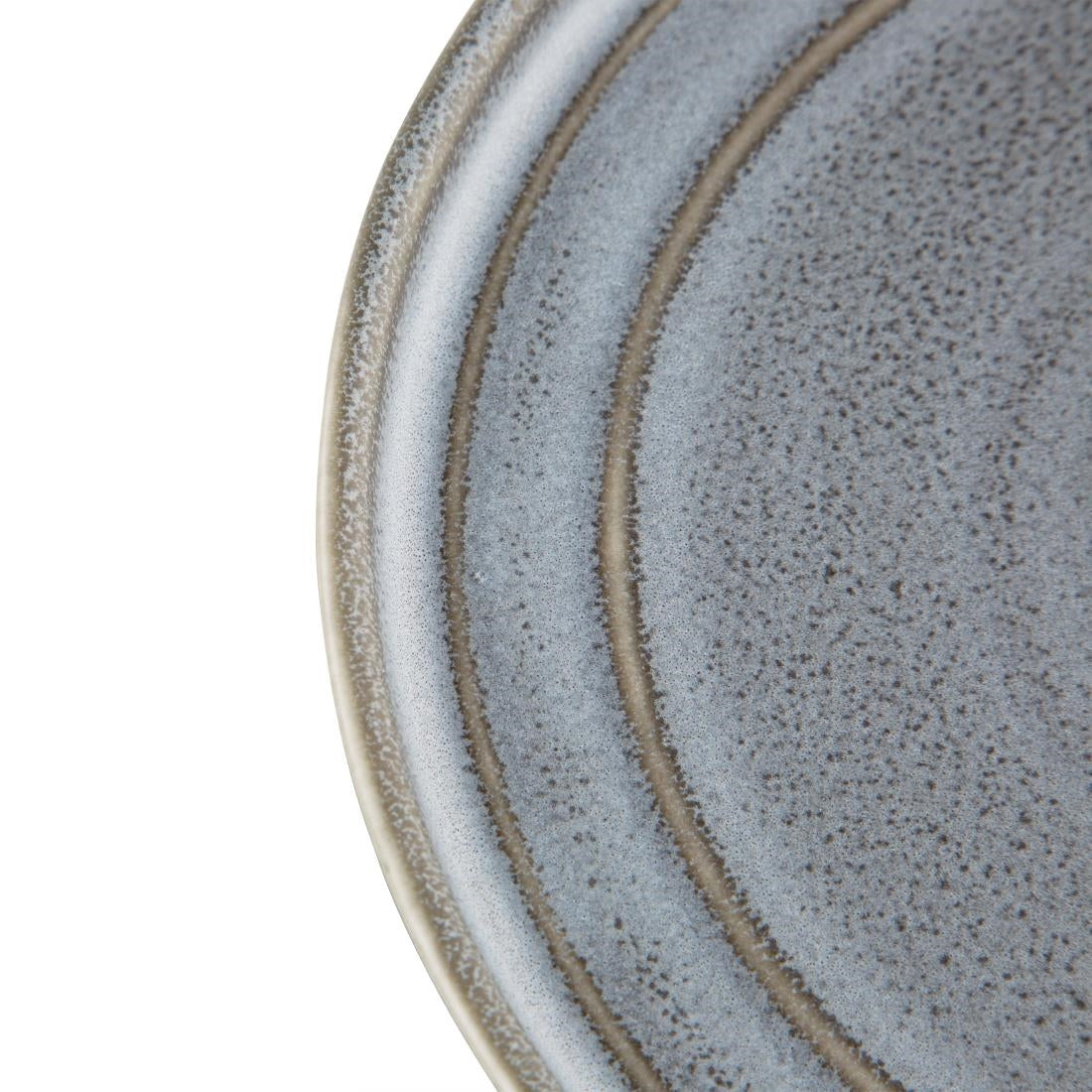 Assiettes plates rondes Olympia Cavolo anthracite 180mm (lot de 4)