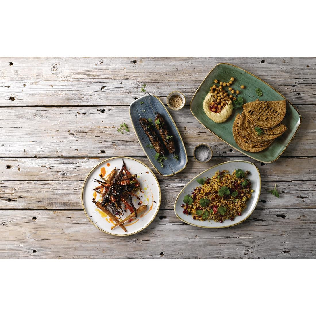 Assiettes avec rebord Churchill Stonecast Barley White 210mm (Lot de 6)