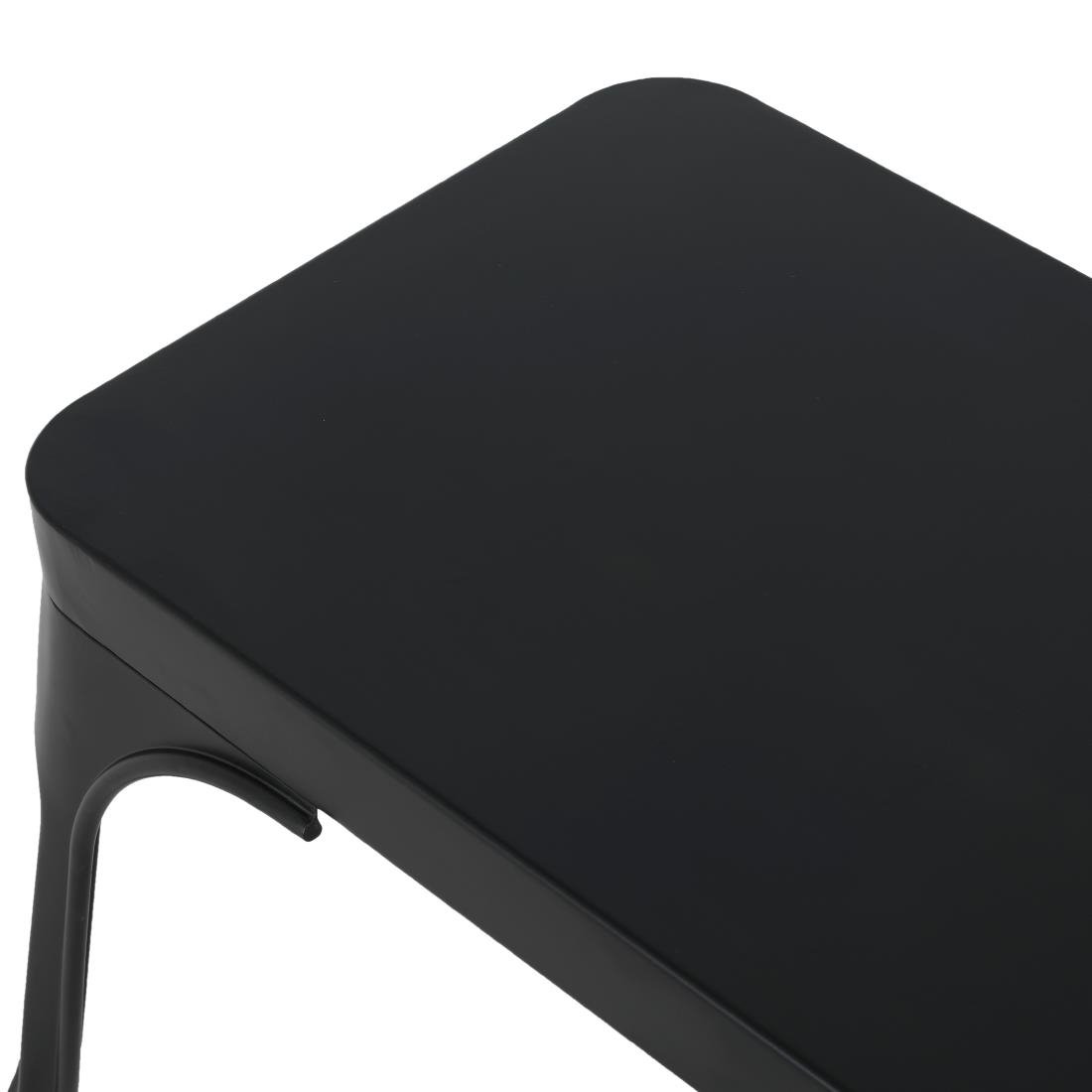 Bancs en métal noir Bolero Bistro 1000 mm (lot de 2) - NISBETS