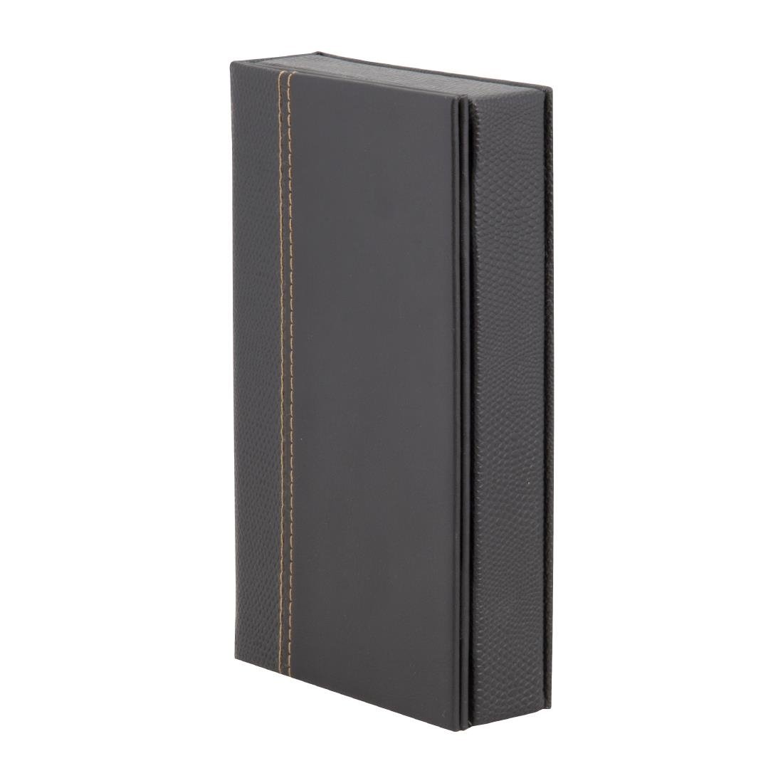Coffret porte-addition en cuir Securit Trendy noir