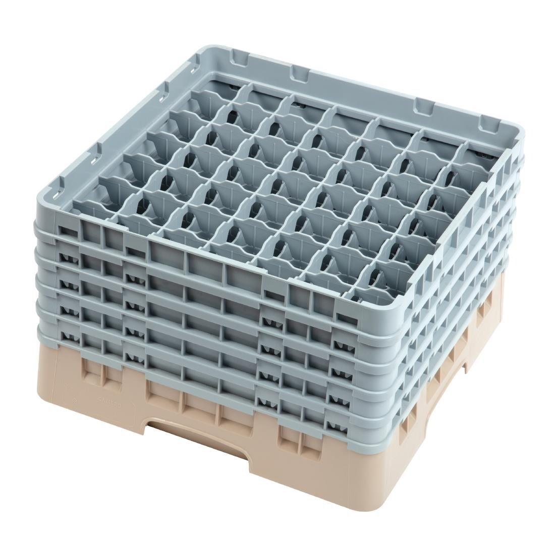 Casier à verres 36 compartiments Camrack Cambro beige hauteur max 174mm