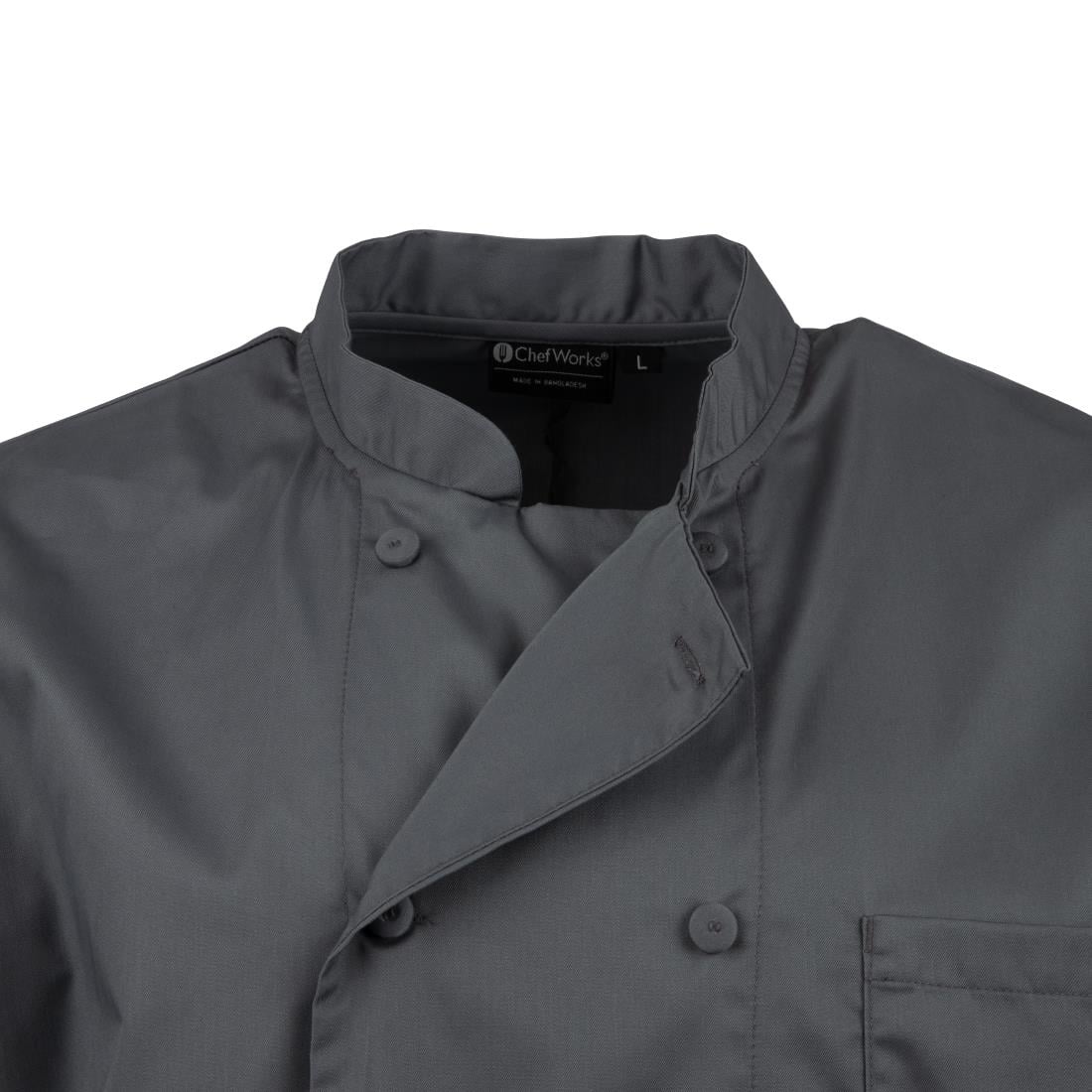 Veste de cuisine mixte Chef Works grise S - NISBETS