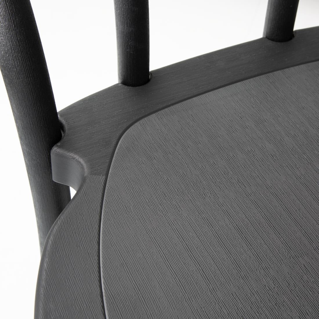 Chaises en résine style bois courbé Bolero Soho noires (lot de 4)