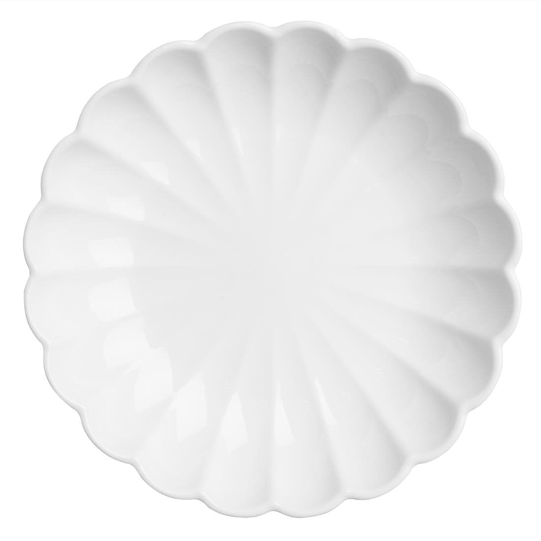 Bols festonnés Olympia Bloom blancs 230 mm (lot de 6) - NISBETS