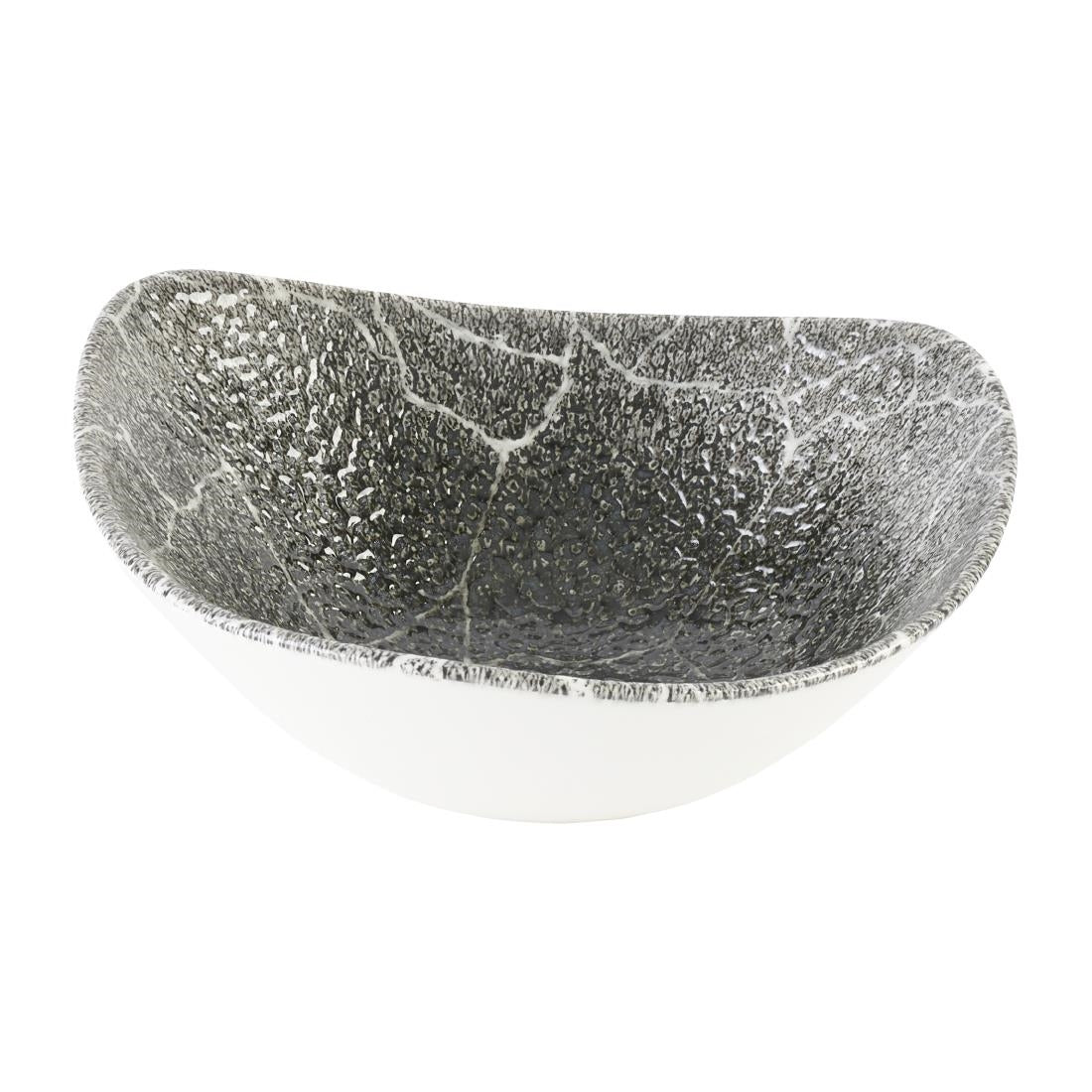 Bols triangulaires Churchill Studio Prints Kintsugi Quartz Black 185mm (Lot de 12)