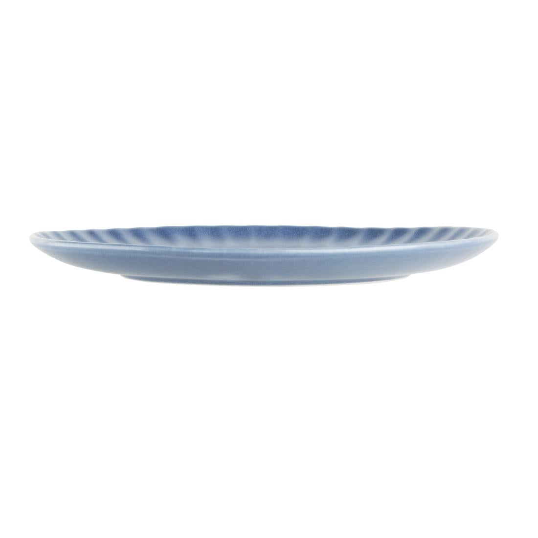 Assiettes plates Olympia Corallite bleues 280 mm (lot de 6)