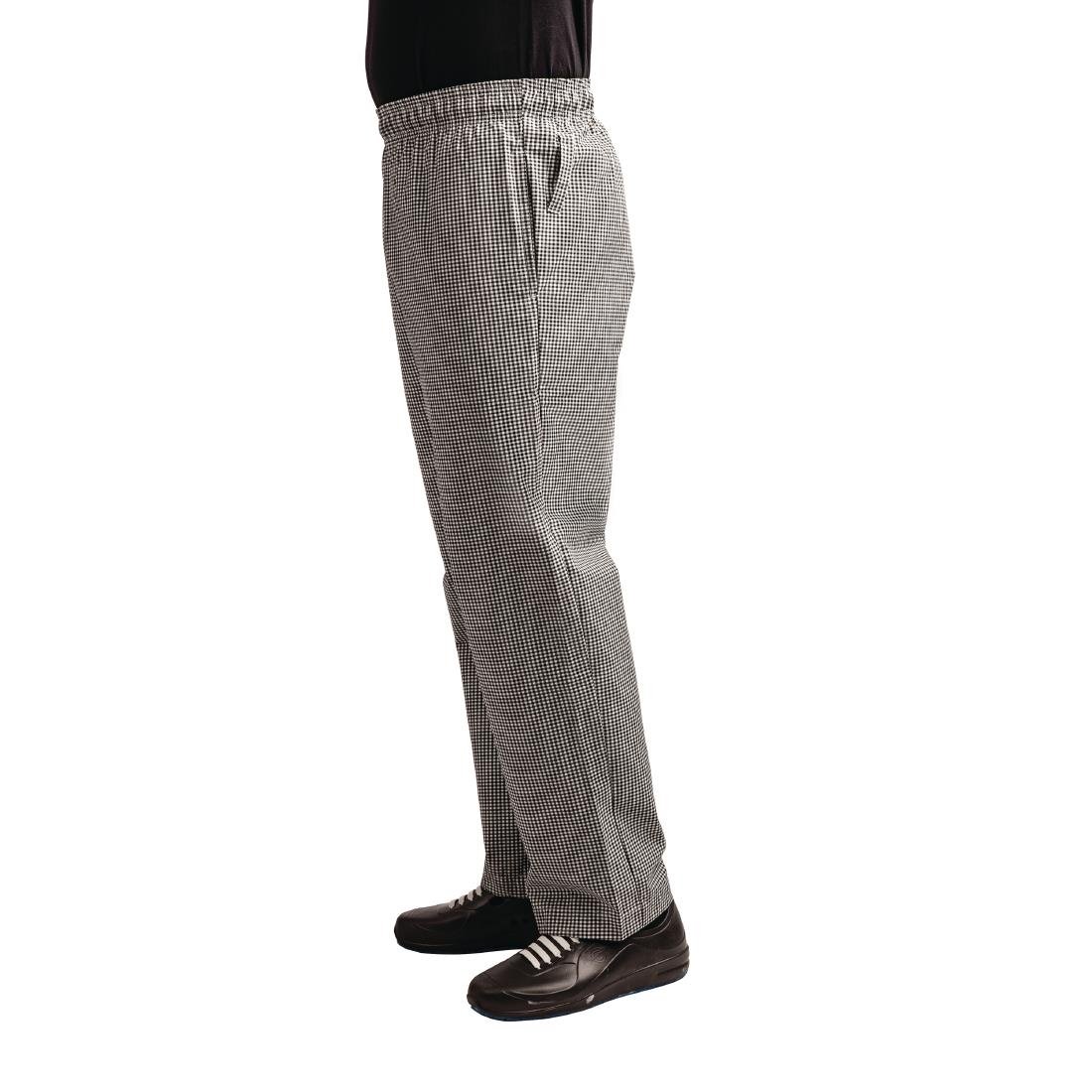 Pantalon de cuisine Whites Easyfit à petits carreaux noirs XS - NISBETS