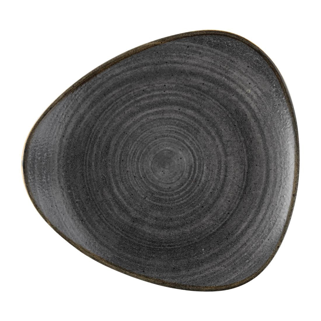Assiettes Lotus Churchill Stonecast Raw noires 254mm (Lot de 12)