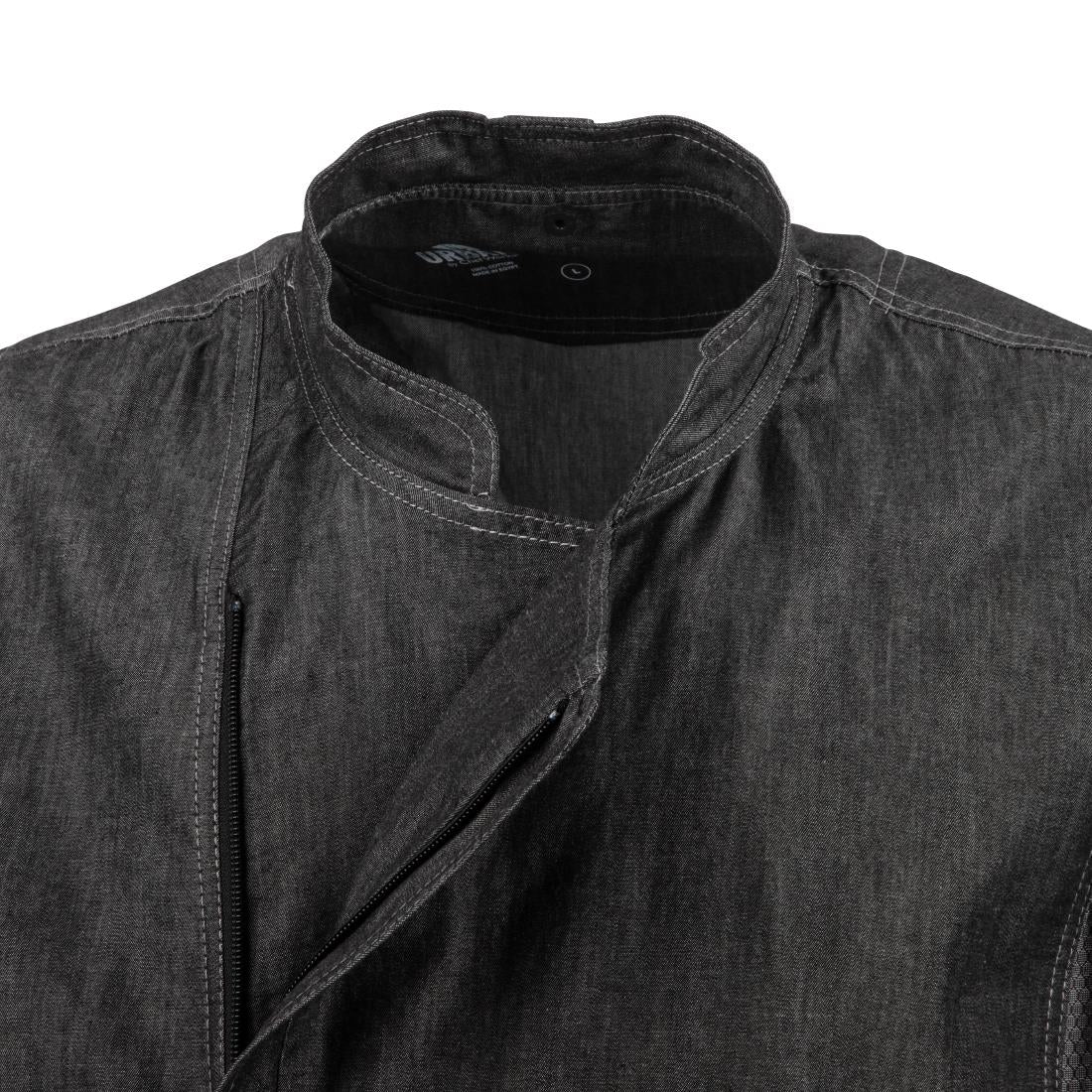Veste de cuisine mixte denim à manches courtes Chef Works Urban Delancey S - NISBETS