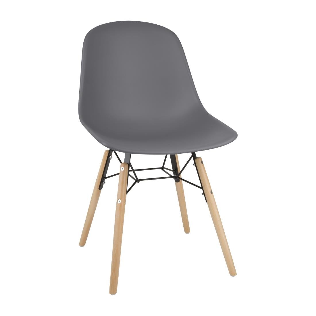 Chaises Bolero Arlo gris foncé (lot de 2) - NISBETS