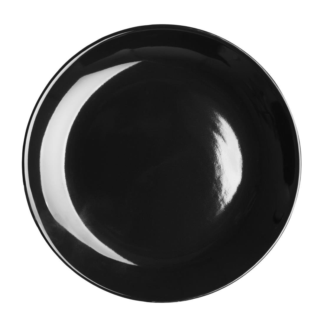 Assiettes creuses Olympia Café noires 205mm (lot de 12)