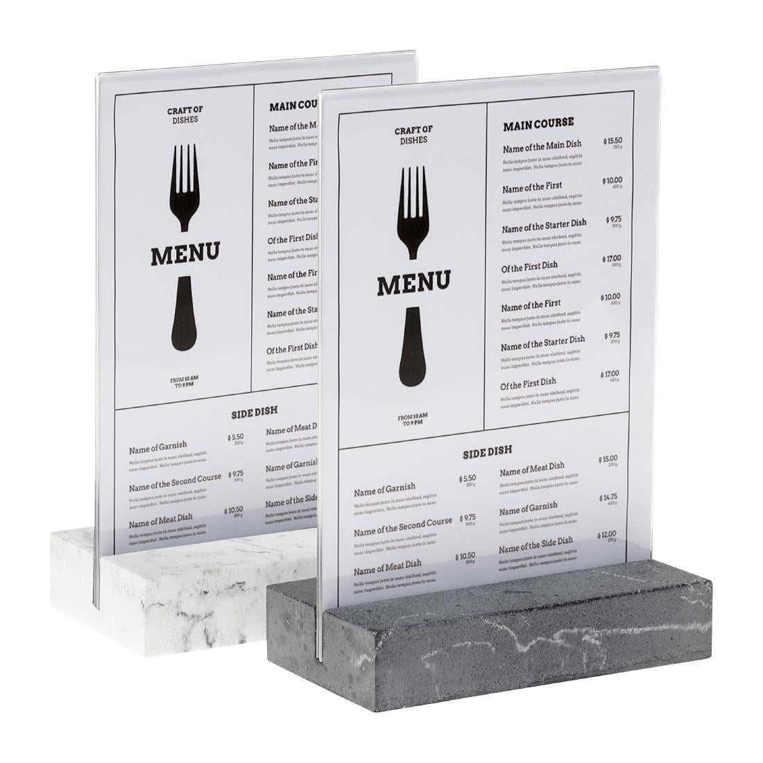 Présentoir de table Europel A5 polystone blanc