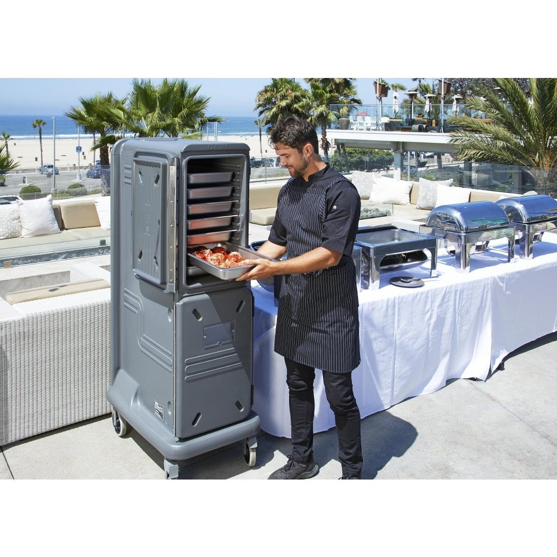 Grand chariot Pro Cart Ultra Cambro froid/froid 2 portes anthracite