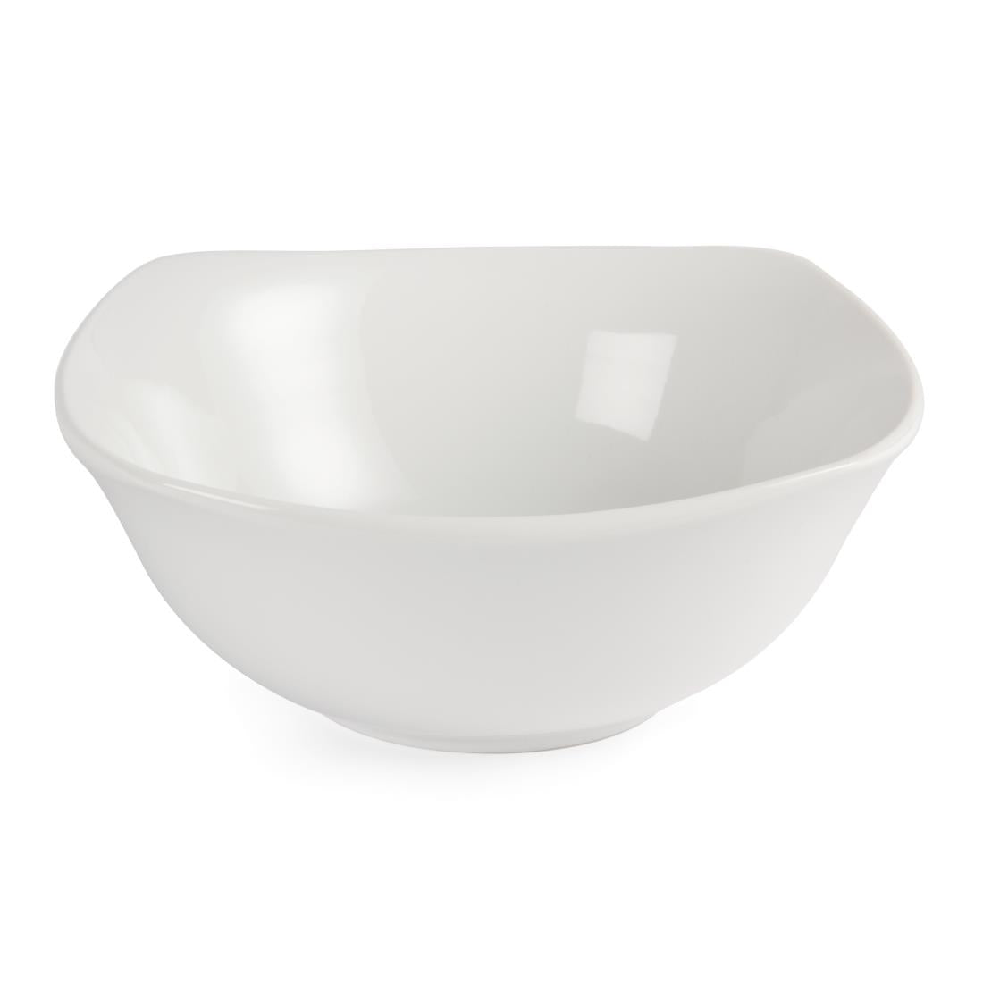 Bols carrés à bords ondulés blancs Olympia 220mm (Lot de 12) - NISBETS