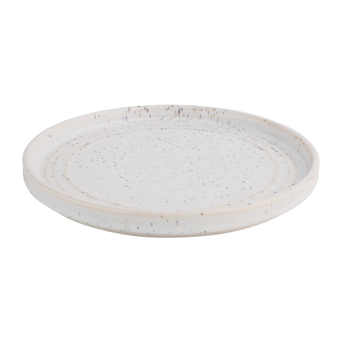 Assiettes plates rondes Olympia Cavolo blanc moucheté 180mm (lot de 6)