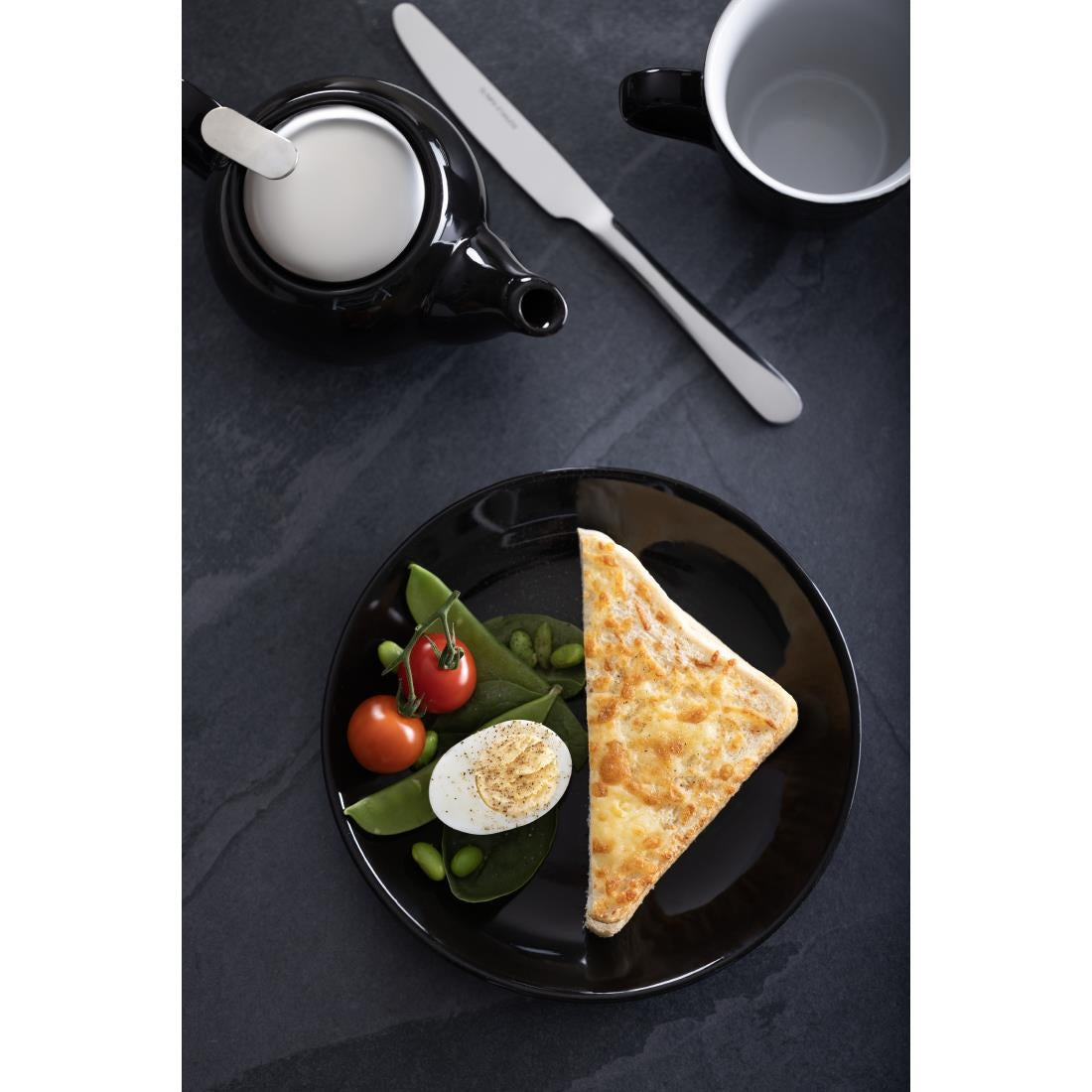 Assiettes creuses Olympia Café noires 205mm (lot de 12)