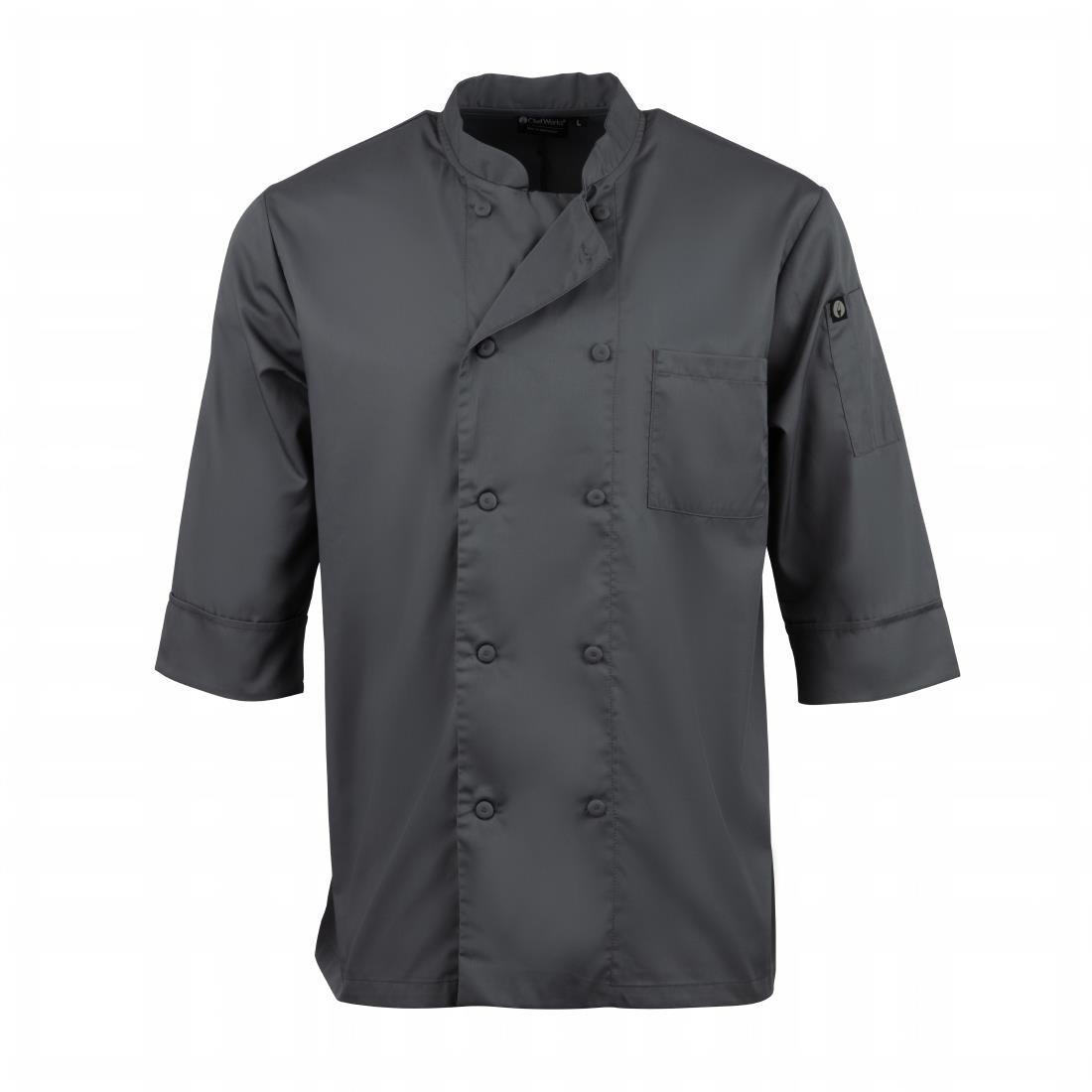 Veste de cuisine mixte Chef Works grise S - NISBETS