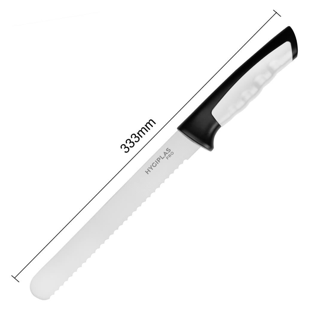 Couteau à pain Hygiplas Pro blanc 20cm - NISBETS