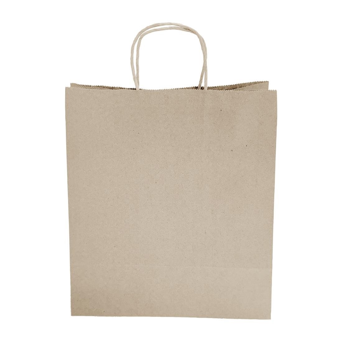 Grands sacs en papier avec poignée torsadée Fiesta Recyclable marron (lot de 250)