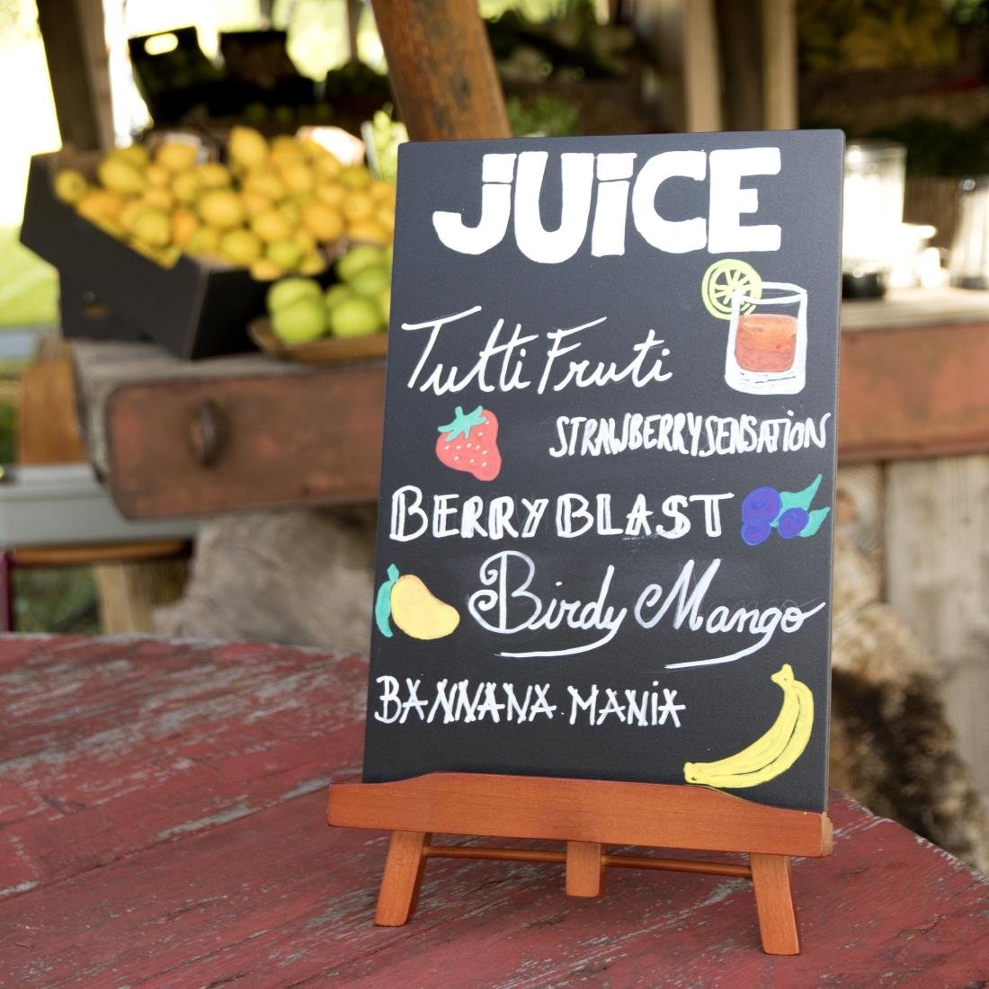 Petit chevalet de table avec ardoise A4 Securit