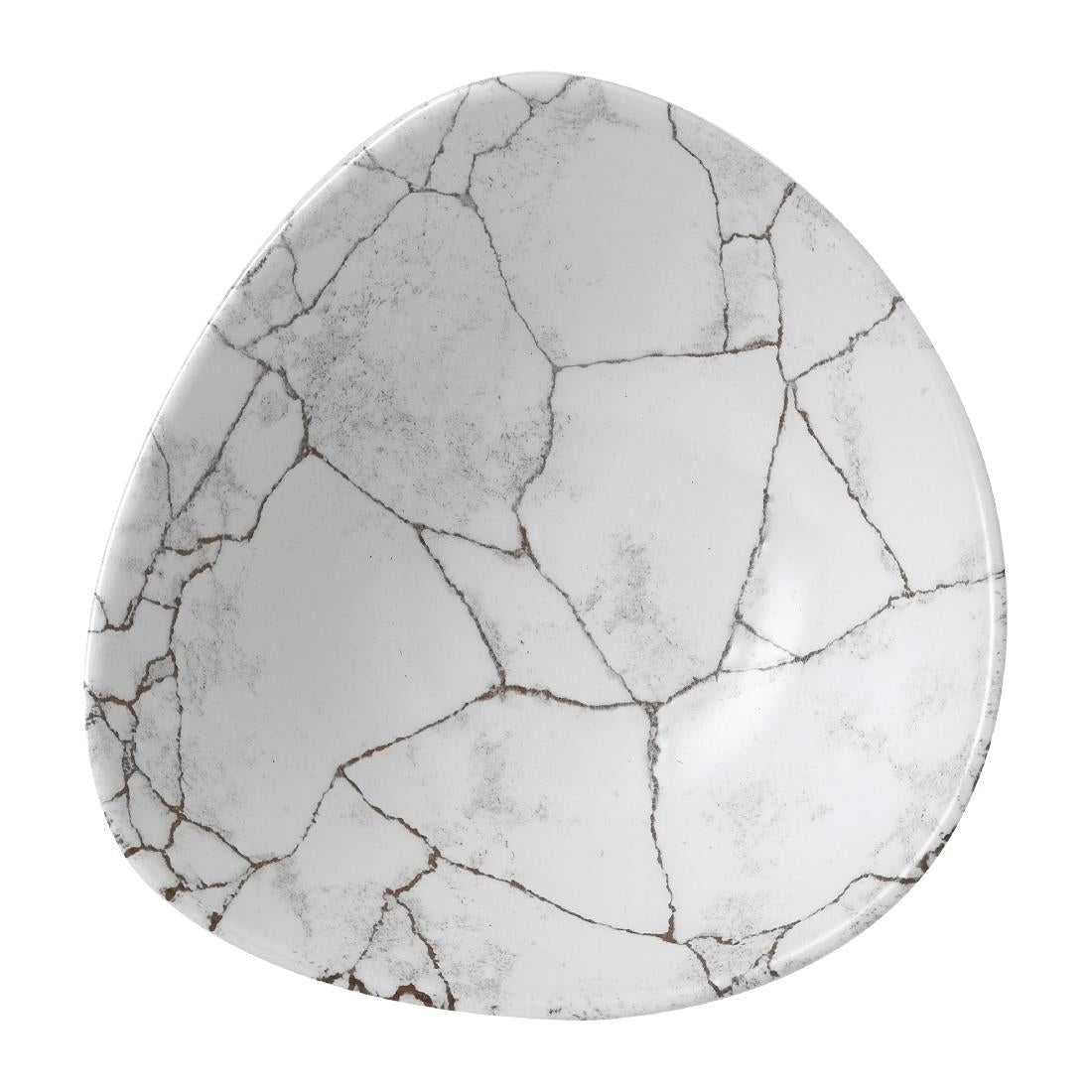 Bols triangulaires Churchill Studio Prints Kintsugi Agate Grey Lotus 177mm (Lot de 12)