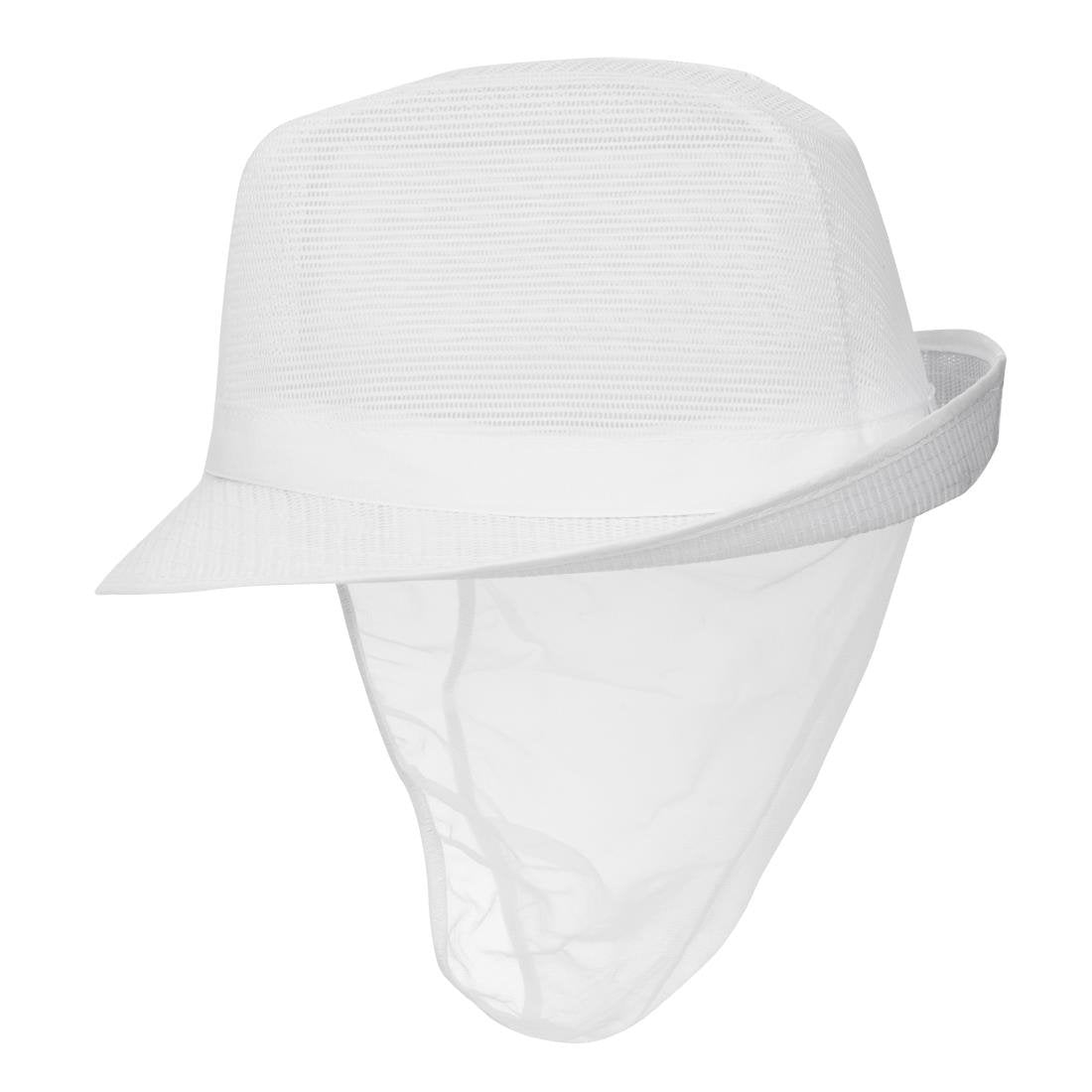 Chapeau Trilby blanc avec résille M - NISBETS