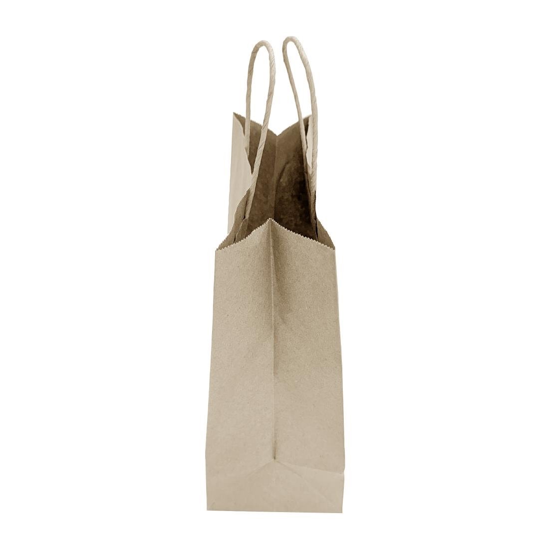 Sacs moyens en papier avec poignée torsadée Fiesta Recyclable marron (lot de 250)