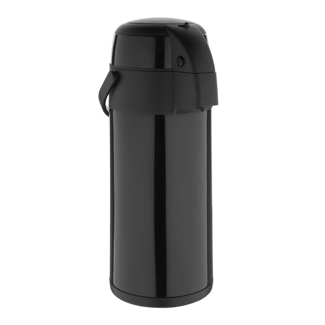 Pichet à pompe en inox double paroi Olympia noir - NISBETS