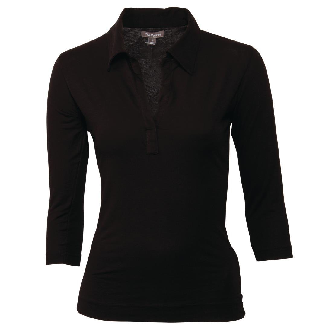 T-Shirt col V femme Uniform Works noir - NISBETS