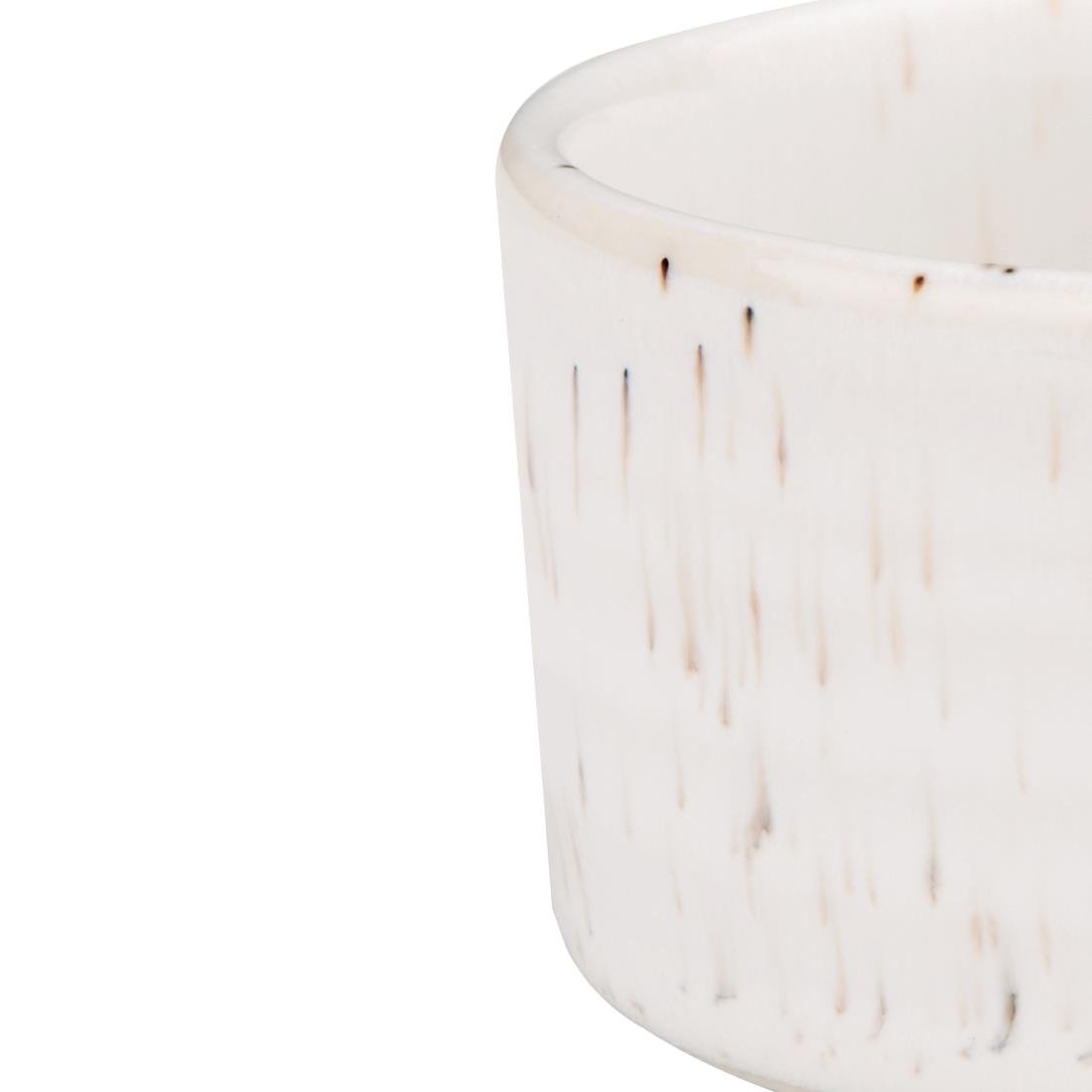 Pots à sauce blanc moucheté Olympia Cavolo 67mm (lot de 12)