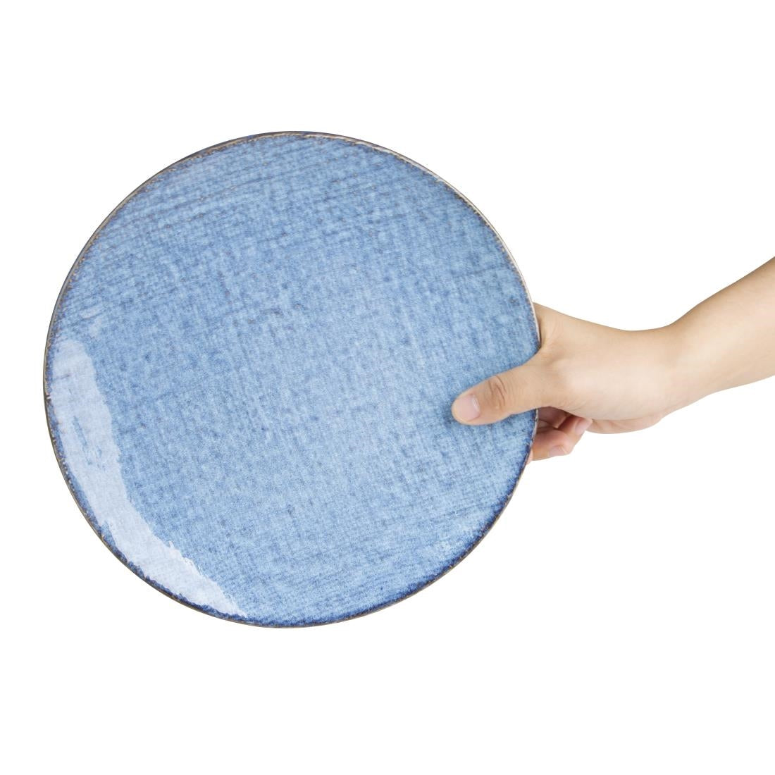 Assiettes plates Olympia Denim Blue 230 mm (lot de 6)