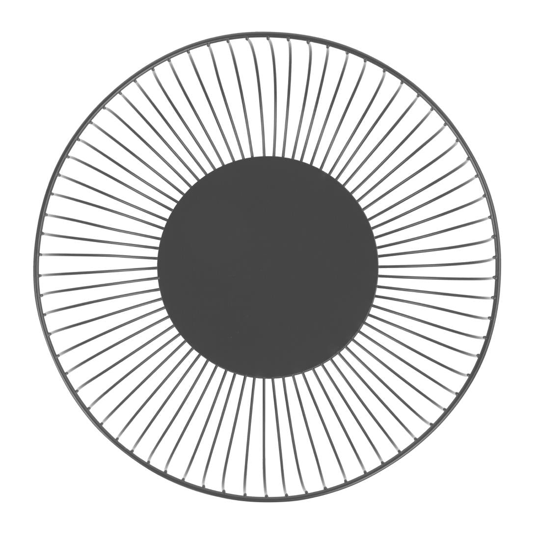 Panier de présentation rond métallique Olympia noir 285x85mm