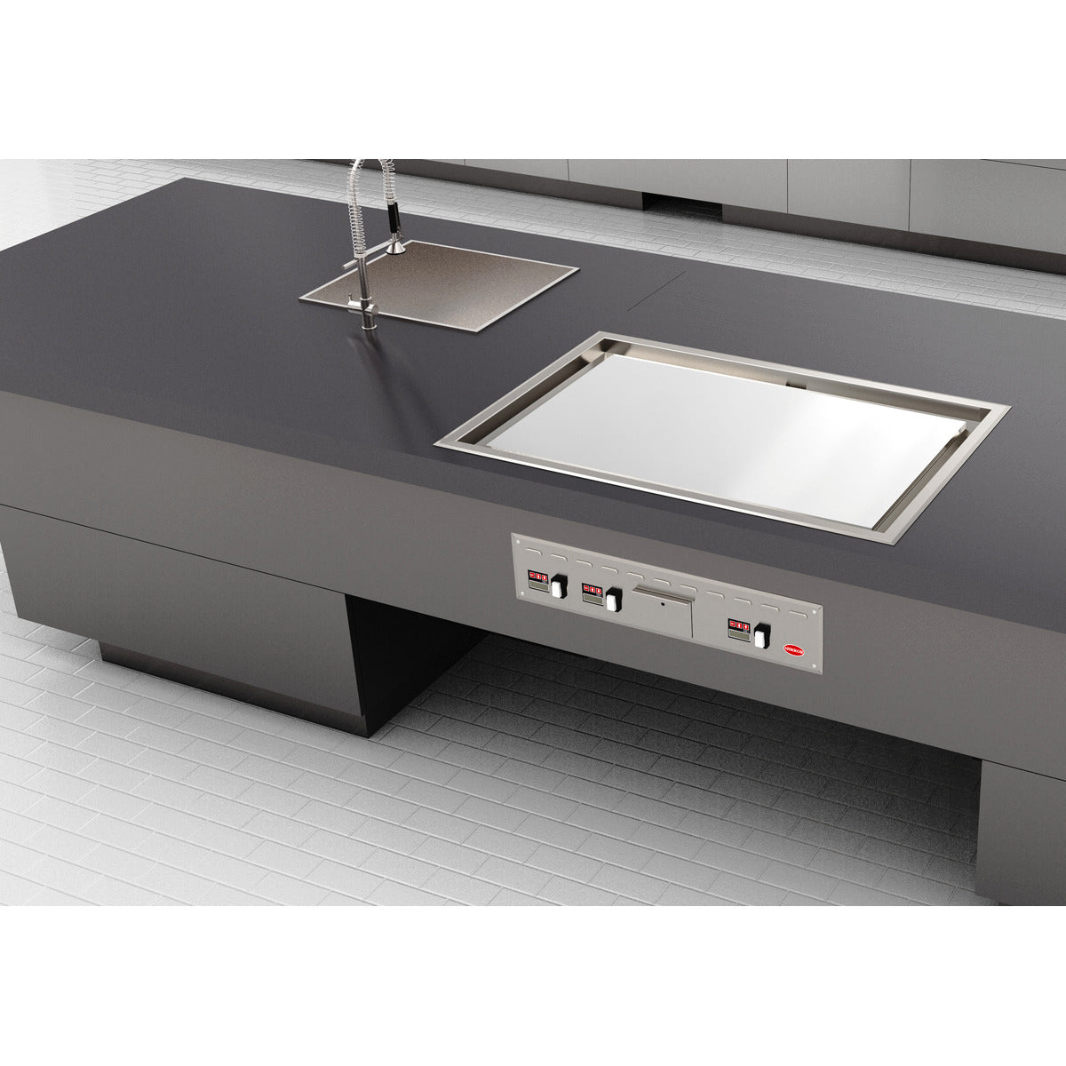 Plaque au chrome électrique encastrable - ERU15RC-DI - CODIGEL