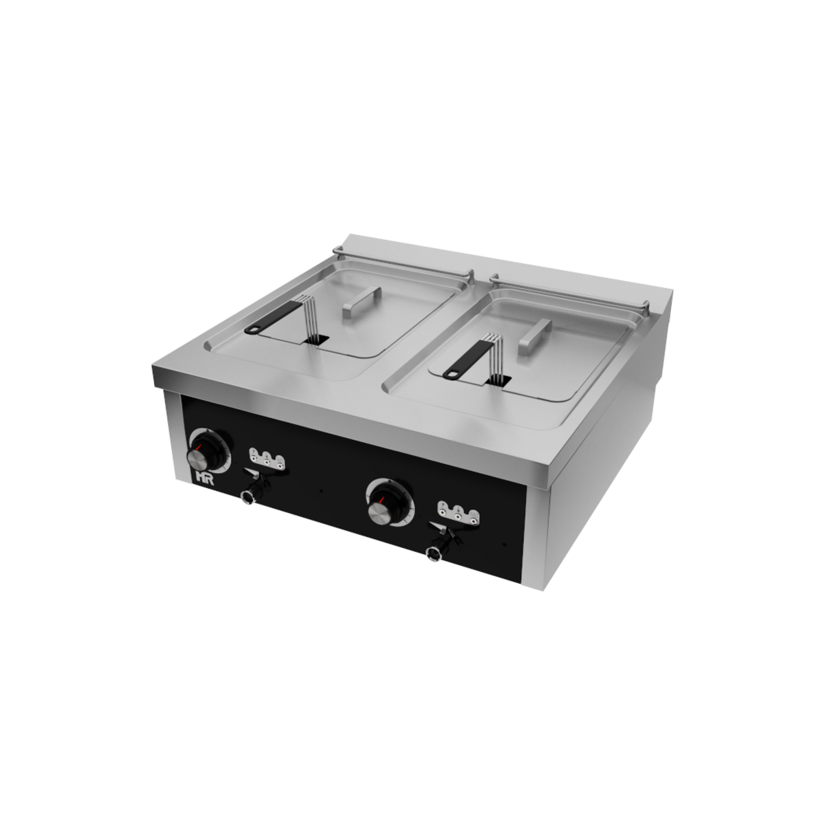 Friteuse 15l+15l triphasée série 750 á poser - FD15L15L12T750S - CODIGEL