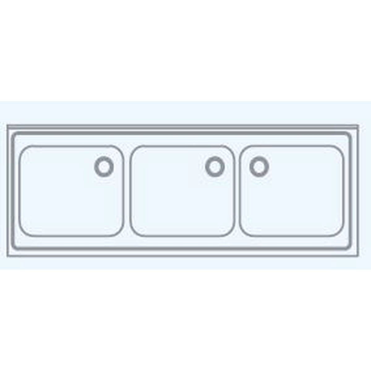 Plonge standard série 700 en inox - FGB-187/30 - CODIGEL