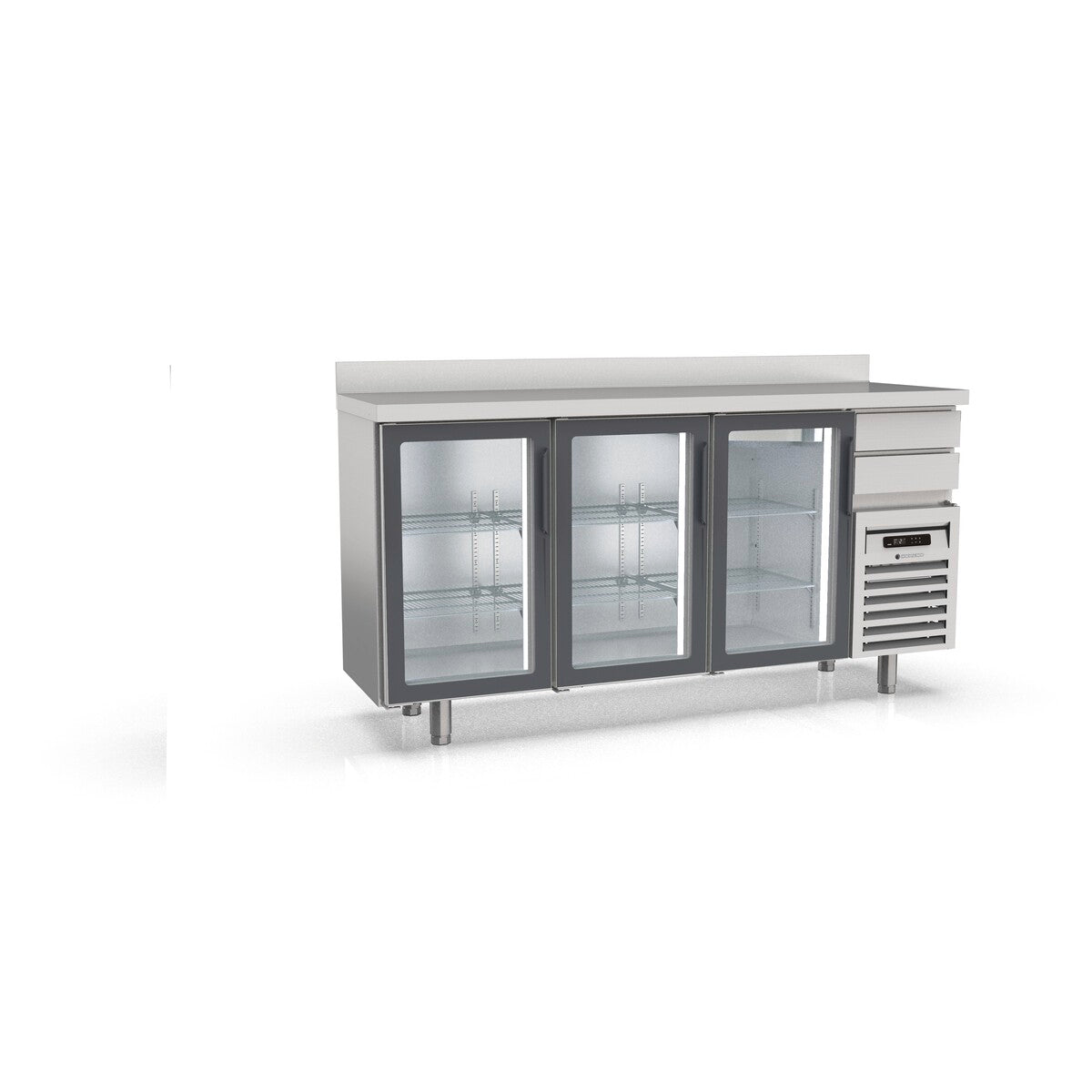 Arrière bar 600 (+) - 3 p. vitr. et 2 tir. neutres - FMRV-200 - CODIGEL