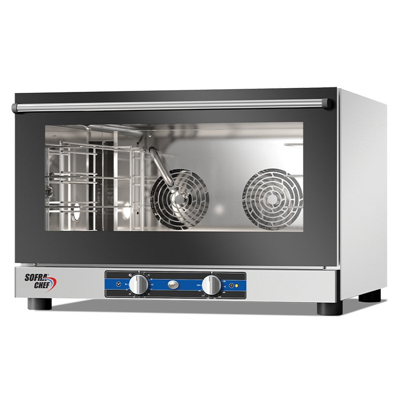 Four à convection avec humidificateur - Commandes mécaniques - 4 niveaux 600 x 400 et GN 1/1 - 400 V - Gamme SOFRACHEF - FSC4M