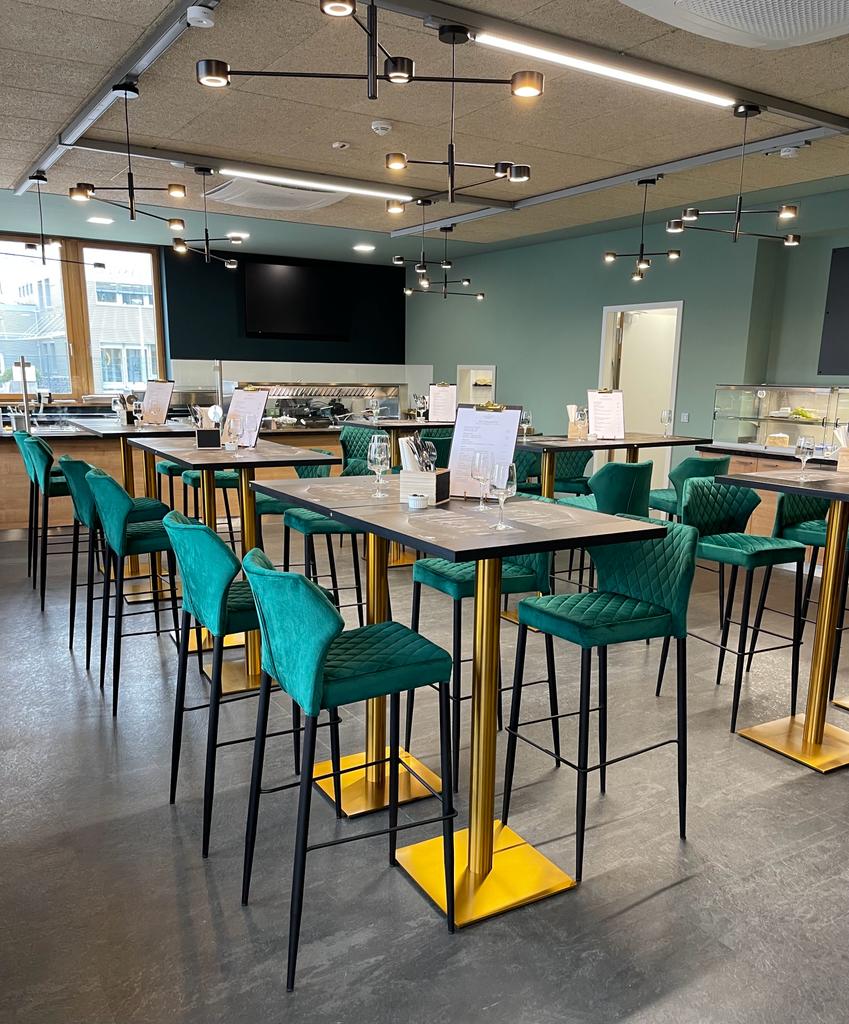 Louis - Tabouret de bar en velours - VEBA - 1 pcs