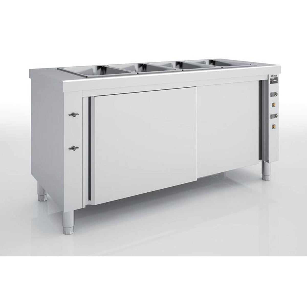 Meuble bain-marie à eau en inox - MBMR-160 - CODIGEL