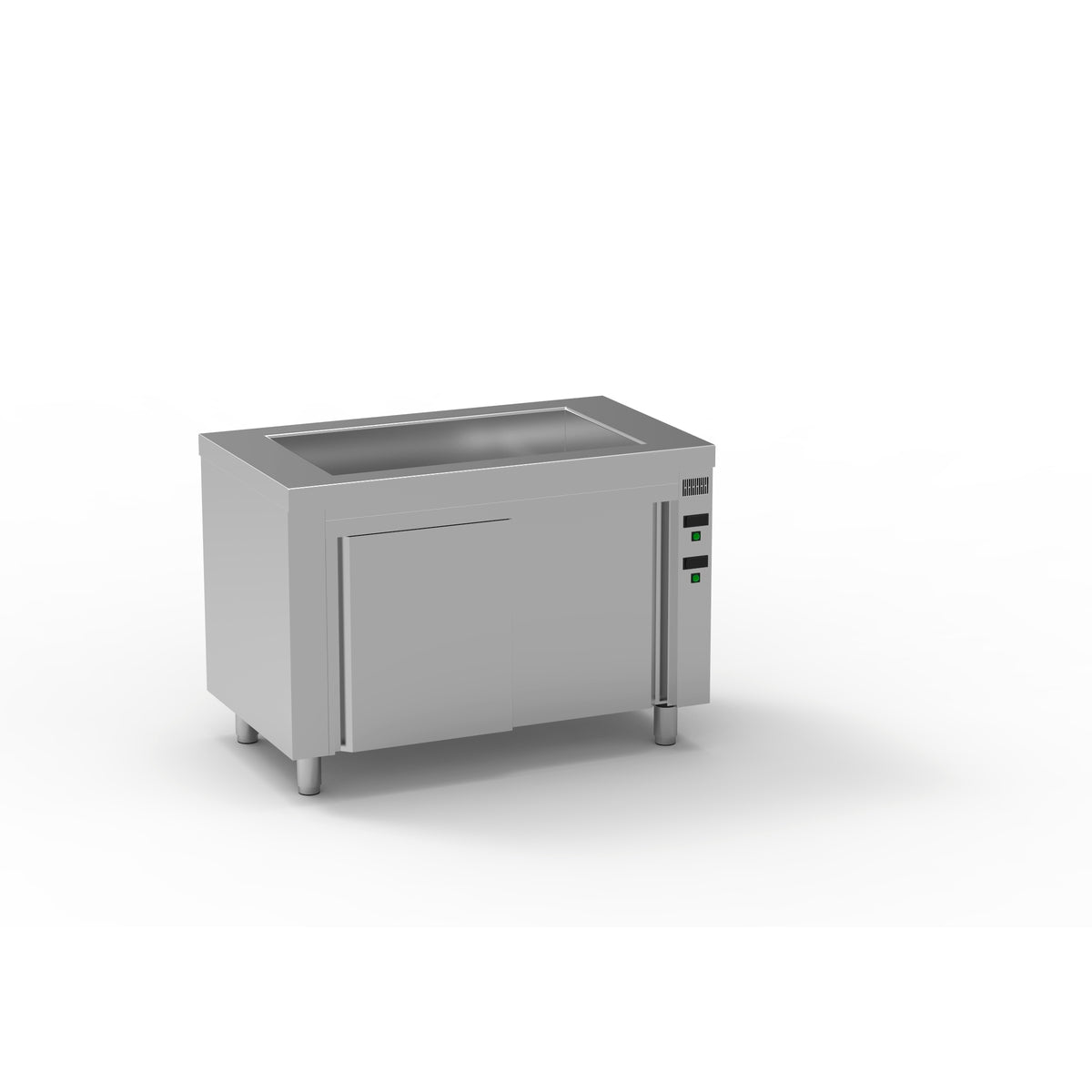 Meuble bain-marie sec en inox - MBSR-120 - CODIGEL