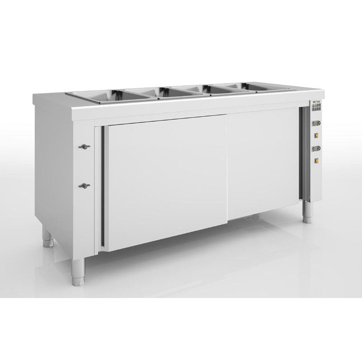 Meuble bain-marie sec en inox - MBSR-160 - CODIGEL