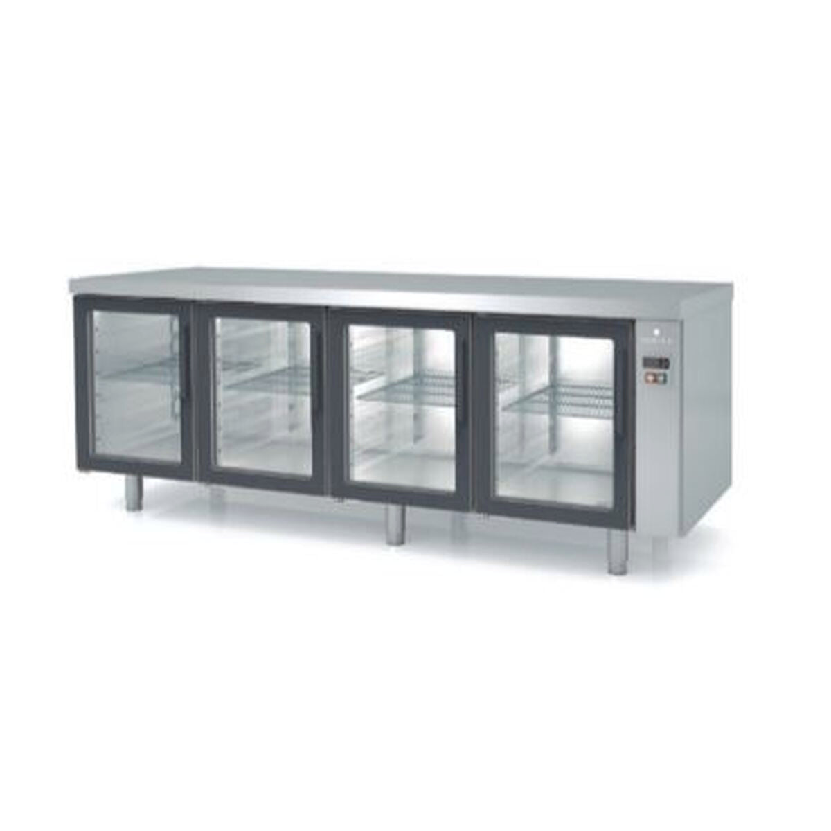 Meuble 800 négatif sans groupe 4 portes vitrées - MCPPV-220 - CODIGEL