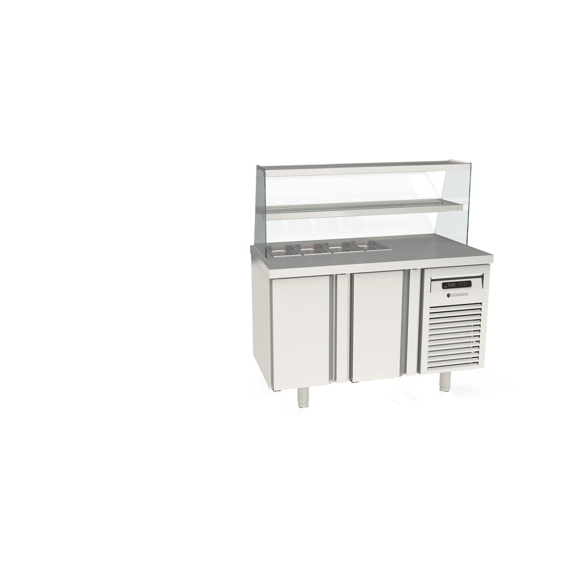 Meuble de préparation 700 positif - 2 portes - MFK70-135 - CODIGEL