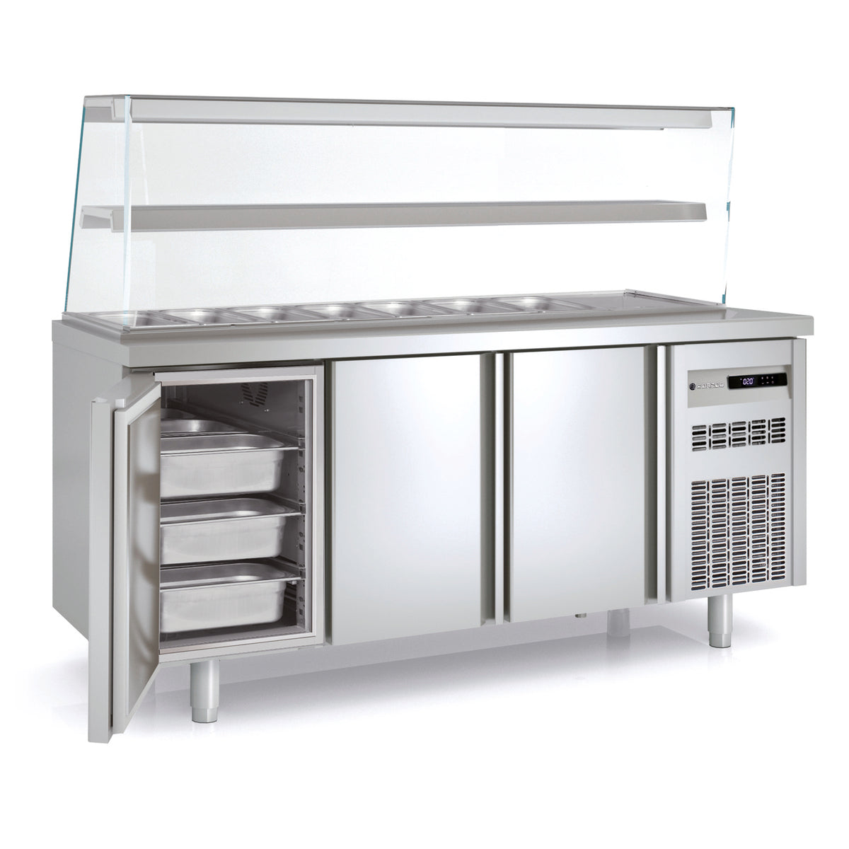 Meuble de préparation 700 positif - 3 portes - MFK70-180 - CODIGEL