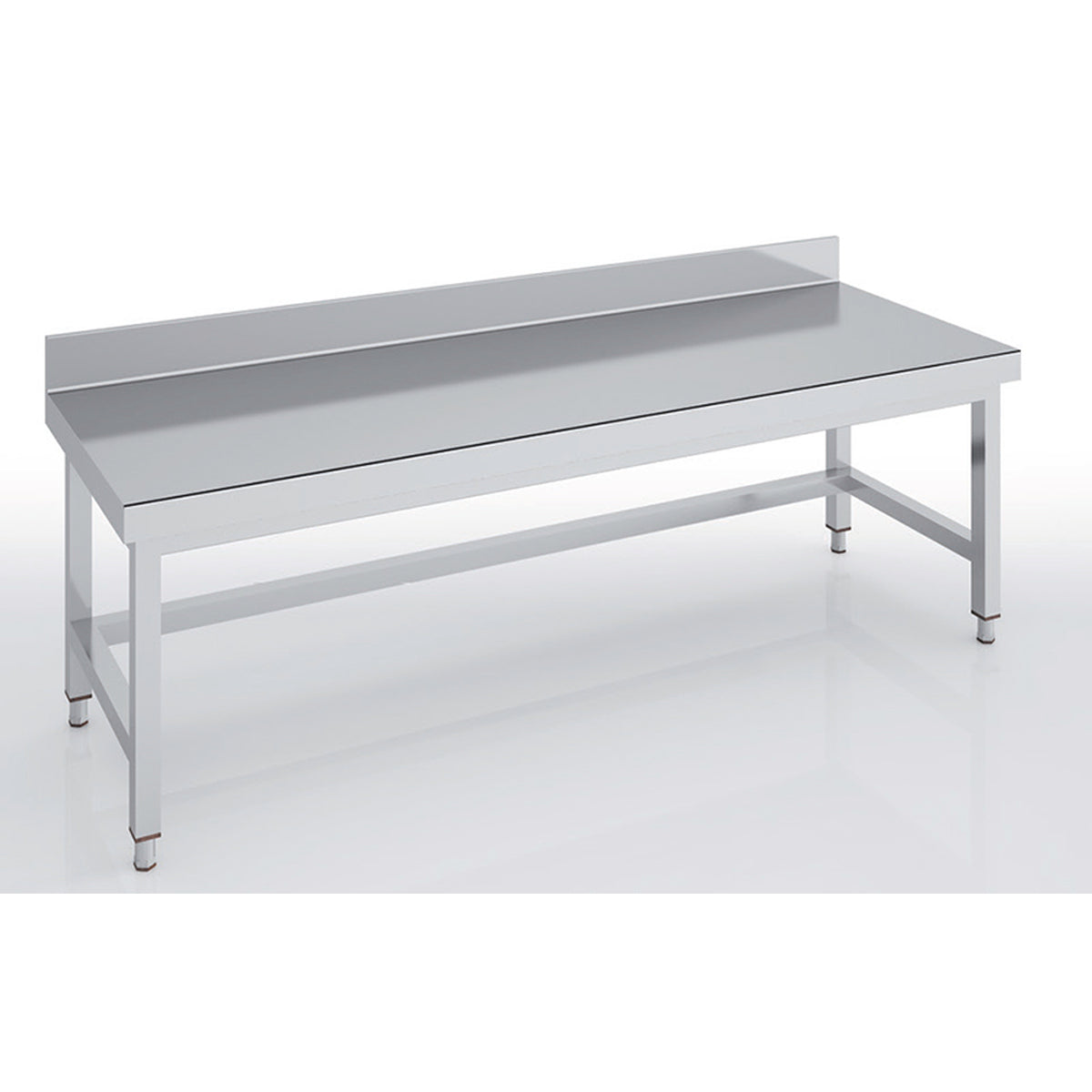 Table soubassement adossée série 700 en inox - MMSBD70-240 - CODIGEL