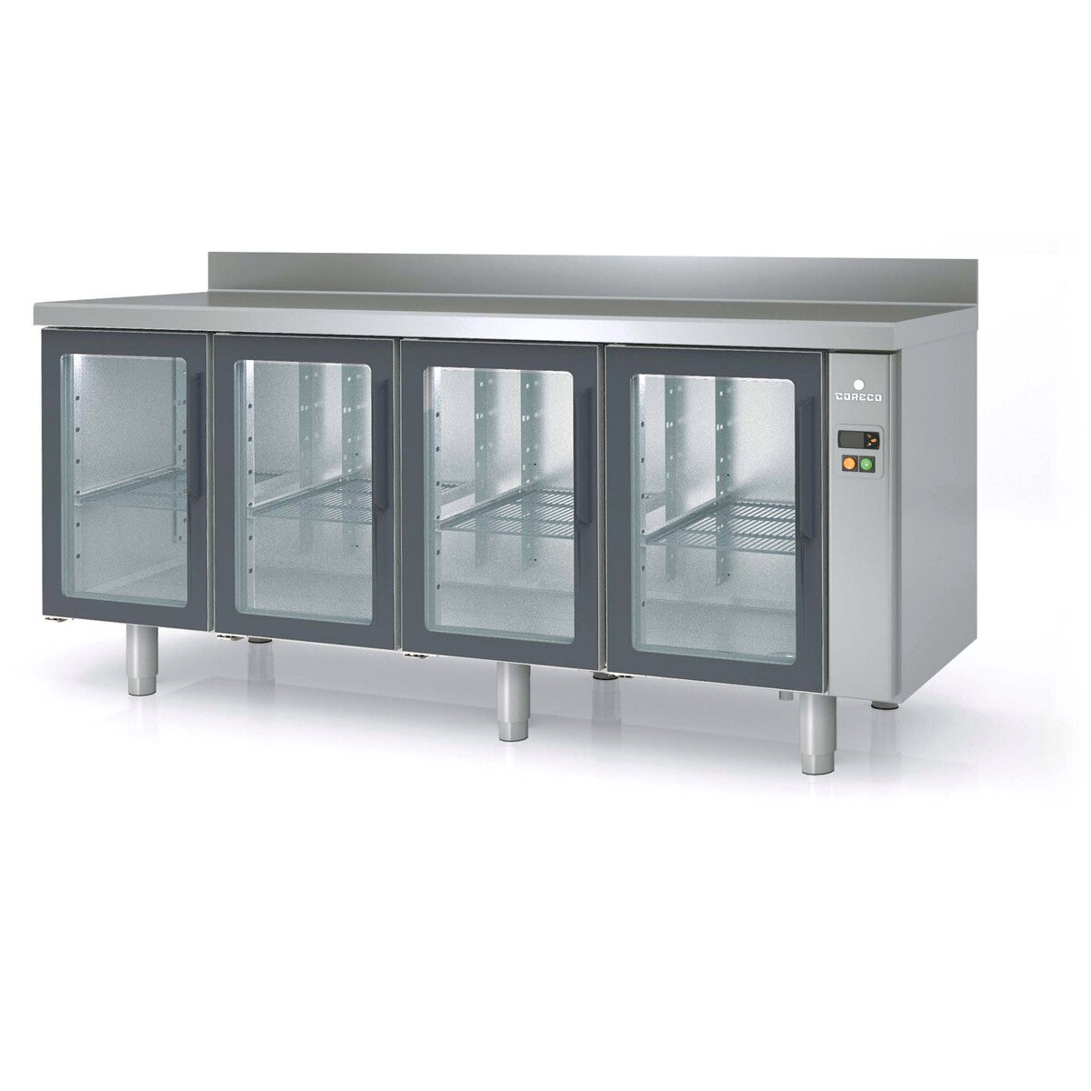 Meuble 700 positif sans groupe 4 p. vitrées - MRGPV-220 - CODIGEL