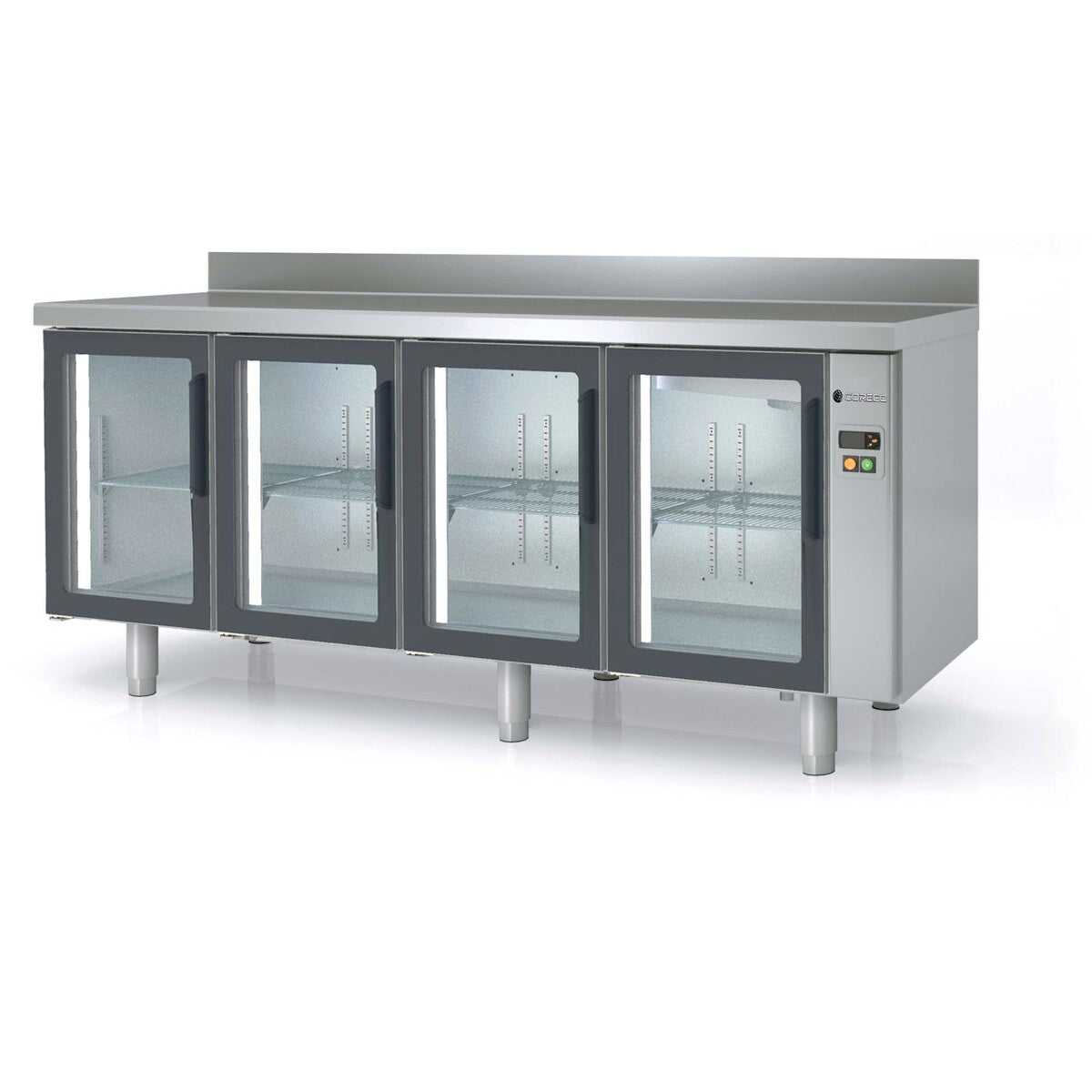 Meuble 600 positif sans groupe 4 p. vitrées - MRSPV-220 - CODIGEL