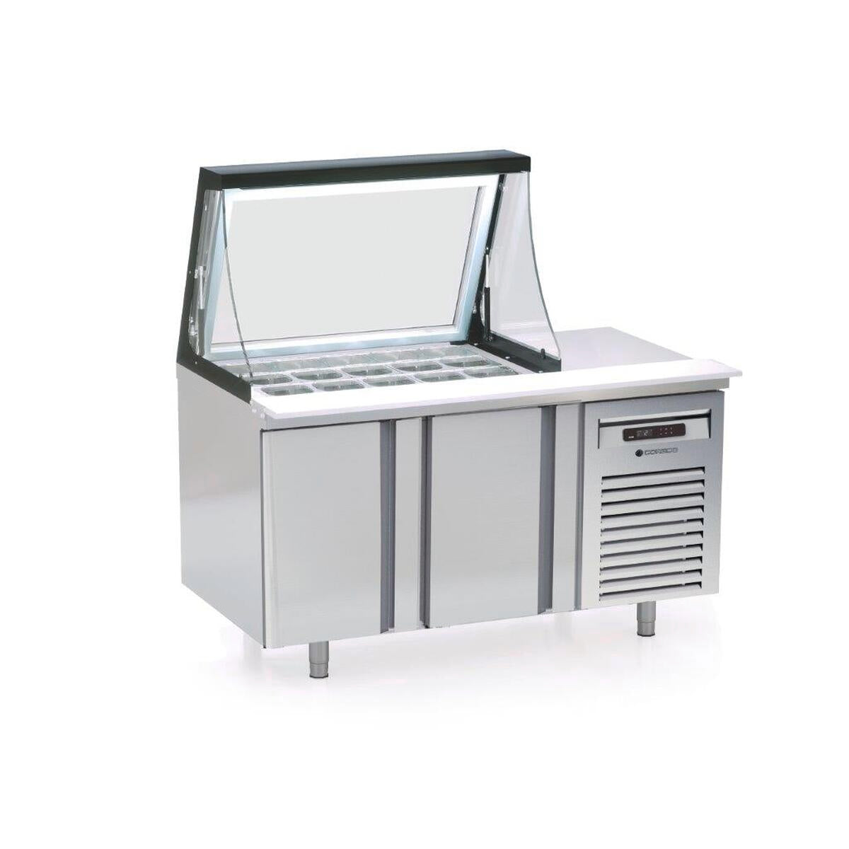 Meuble salade-bar 800 - 2 portes pleines - PC80-150-L - CODIGEL